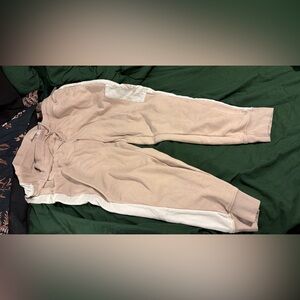 Reebok Beige and White Joggers